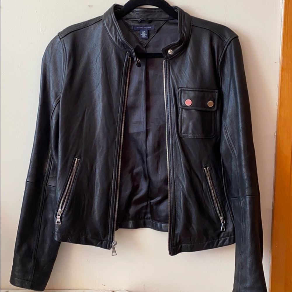 Tommy Hilfiger Leather Jacket — Size S
